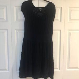 American Eagle Navy Sparkle Sweater Dress